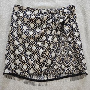 Zara Printed Wrap Skirt